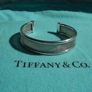 Tiffany & Co. Rigid Sterling Silver Mesh Cuff Bracelet